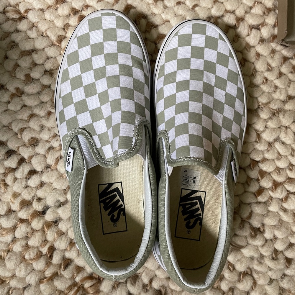 Checkered vans- mint size 6.5. Slight worn